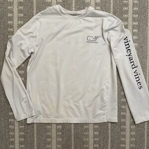 Vineyard Vines Boys Long Sleeve Performance Logo Shirt MEDIUM